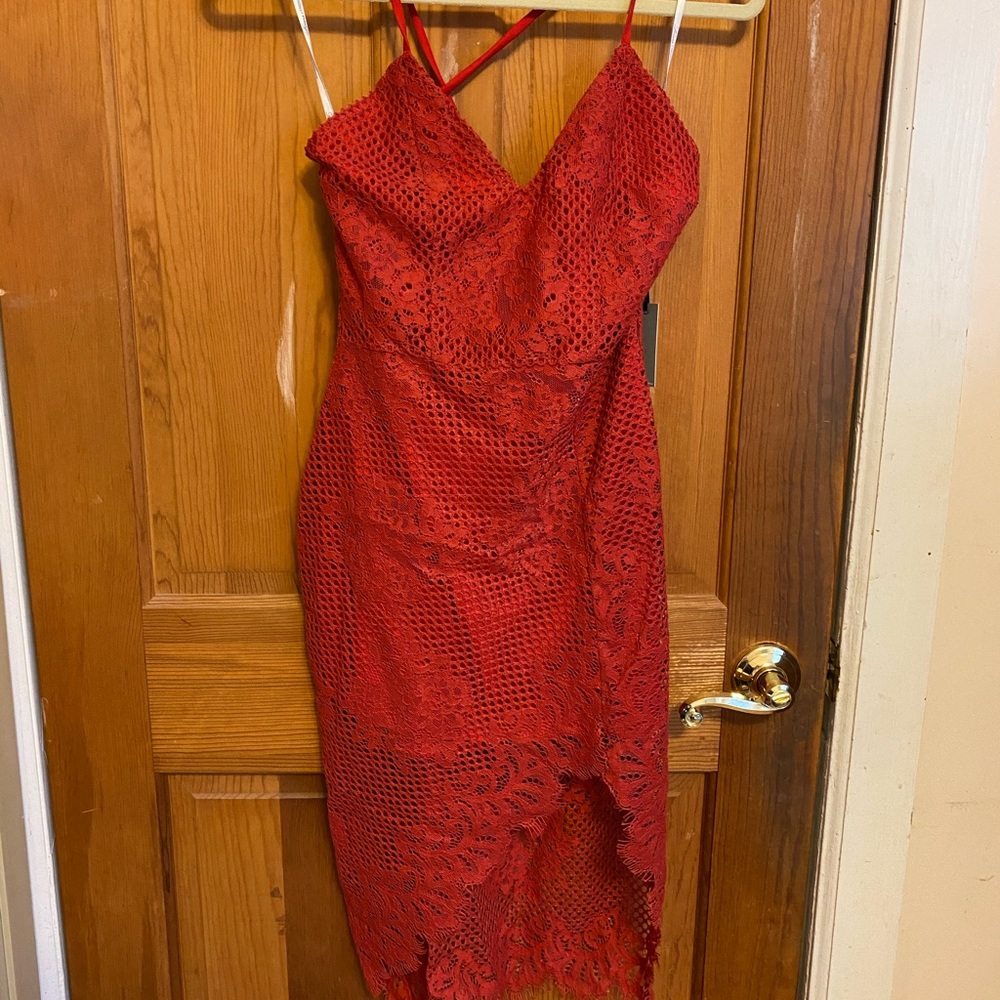 NWT lovers and friends red lace dress XS